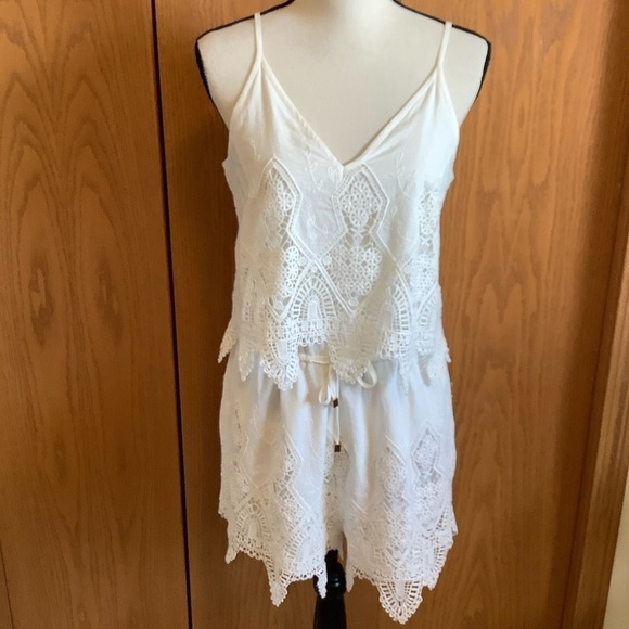 Suboo Prairie White Lace Playsuit/Romper Sz-6 - Picture 1 of 7
